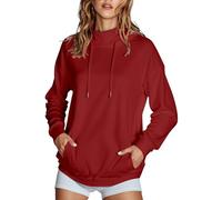 Women's Solid Colour Pocket Hoodies Women's Autumn Winter Warm Pullover Lightweight Breathable Hoodie Comfortable Sweatshirts Sports Casual Sweatshirts Sweaters Vests and Sweatshirts Oversized