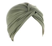 Womens Solid Head Scarf Wrap Muslim Cap Headwear Turban Cap for Chemo Cancer Patient Soft Breatyhable Lightweight Green One Size