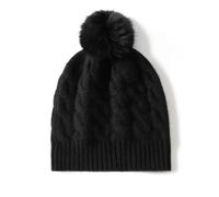 Women's Solid Knitted Hat Soft and Warm Cashmere Without Brim Hat