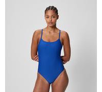 Women's Solid Racerback Swimsuit Navy - L Zaf Blue L