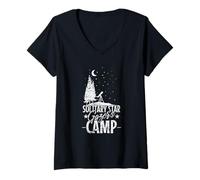 Womens Solitary Star Gazer's Camp V-Neck T-Shirt