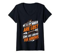 Women's Some Hikers Look for Arrows Archery Archery V-Neck T-Shirt