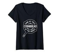 Women's Some of Y'alls Cornbread Ain't Done in The Middle Sarcasm V-Neck T-Shirt