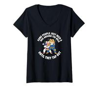 Women's Some People Just Need A Hug Until They Tap Out Jiu Jitsu V-Neck T-Shirt