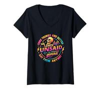 Womens Some Things are Better Left Unsaid But Anyway V-Neck T-Shirt
