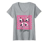 Womens Somebody's Loud Mouth Soccer Mama Mom Mother's Day Coquette V-Neck T-Shirt