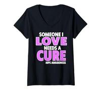 Women's Someone I Love Needs A Cure Mps Awareness Day V-Neck T-Shirt