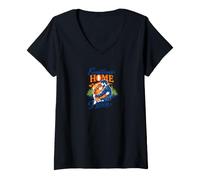 Women's Sometimes Home is a Person Heartfelt Romantic Connection V-Neck T-Shirt