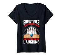 Womens Sometimes I Can Almost Hear Them Laughing V-Neck T-Shirt