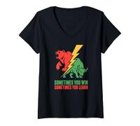 Women's Sometimes You Win Sometimes You Learn Stock Trading V-Neck T-Shirt