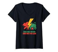 Women's Sometimes You Win Sometimes You Learn Stock Trading V-Neck T-Shirt