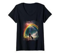Women's Somewhere Behind the Rainbow V-Neck T-Shirt