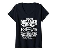 Womens Son In Law Of A Mother In Law Family Funny Humor Child V-Neck T-Shirt