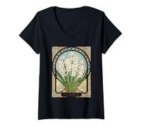 Women's Sonbol of Spring Nowruz Hyacinth Celebration V-Neck T-Shirt