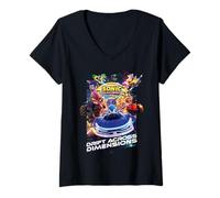 Womens Sonic Racing CrossWorlds - Drift Across Dimensions V-Neck T-Shirt
