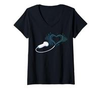 Women's Sonographer Ultrasound Tech Heart Probe Love Scanner V-Neck T-Shirt