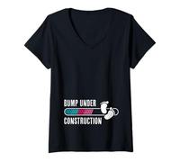 Womens Soon to be Mom BUMP UNDER CONSTRUCTION Funny Mothers V-Neck T-Shirt