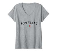 Womens Sopapillas Fan, Mexican Foodie V-Neck T-Shirt