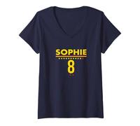 Women's Sophie Cunningham: IND 8 - Indiana Basketball V-Neck T-Shirt