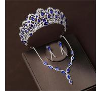 Women's Sophisticated Crown And Tiara Jewelry Set With Vintage Style Details In A Water Drop Pattern Perfect For Formal Party And Wedding