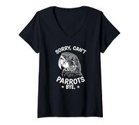 Women's Sorry, Can't Parrot Bye V-Neck T-Shirt