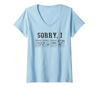 Women's Sorry I DGAF Guitar Chord V-Neck T-Shirt