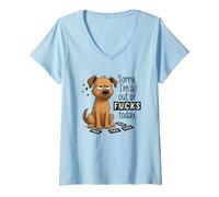 Womens Sorry I'm All Out Of Fucks Today Graphic V-Neck T-Shirt