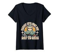 Womens Sorry It's Not My Day to Care Sarcasm Sassy Attitude - V-Neck T-Shirt