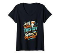 Women's Sorry Ladies This Guy is Getting Married Groom V-Neck T-Shirt