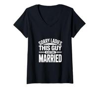 Women's Sorry Ladies This Guy is Getting Married Groom V-Neck T-Shirt