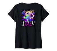 Womens Soul Train_Funky_016_Back Printed V-Neck T-Shirt