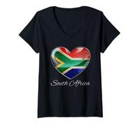 Womens South Africa Ubuntu Cape Town Mandela African Pride V-Neck T-Shirt