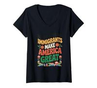 Women's South African Immigrants Make America Great V-Neck T-Shirt