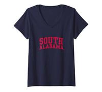 Womens South Alabama Jaguars | NCAA University of Merch | USAOC02 V-Neck T-Shirt
