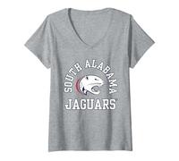 Womens South Alabama Jaguars | Official NCAA Merch | NCAFSAL03 V-Neck T-Shirt