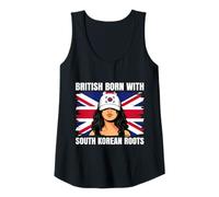 Womens South Korea Girl Heritage British Born South Korean Roots Tank Top