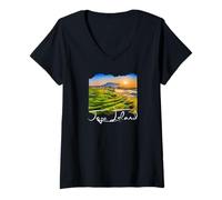 Womens South Korea Jeju Island V-Neck T-Shirt