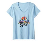 Women's South Korea Seoul V-Neck T-Shirt
