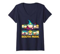 Womens South Park Stick of Truth Characters Funny Cartoon V-Neck T-Shirt