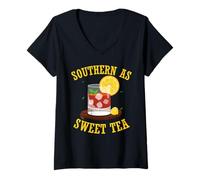 Women's Southern As Sweet Tea V-Neck T-Shirt