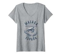 Womens Souvenirs from Malaga Spain españa Travel Men Women V-Neck T-Shirt