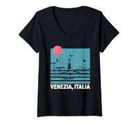 Womens Souvenirs from Venice Italy Venezia Italia Italian Reminder V-Neck T-Shirt