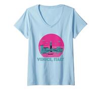 Womens Souvenirs from Venice Italy Venezia Italia Italian Reminder V-Neck T-Shirt