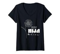 Women's Soy hija de Dios V-Neck T-Shirt