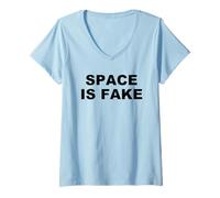 Women's Space is Fake Funny Conspiracy Theory V-Neck T-Shirt