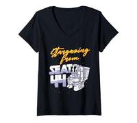 Women's Space Tourism Stargazing from Seat 44 V-Neck T-Shirt