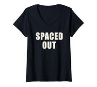 Women's Spaced Out Funny Space Astronomy Introvert Sarcasm V-Neck T-Shirt