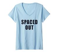 Women's Spaced Out Funny Space Astronomy Introvert Sarcasm V-Neck T-Shirt