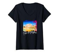 Women's Spain Palma de Mallorca V-Neck T-Shirt