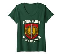 Womens Spanish Army Green Beret Special Operations Group V-Neck T-Shirt